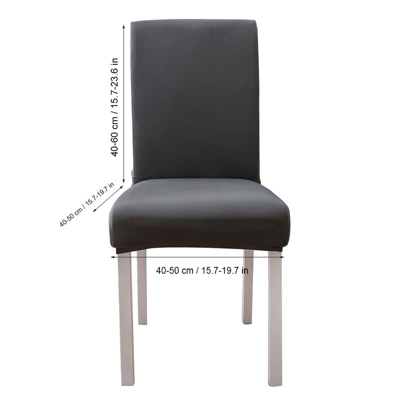 6Pcs Elegant Simple Style Polyester Elastic Chair Cover Furniture Accessories