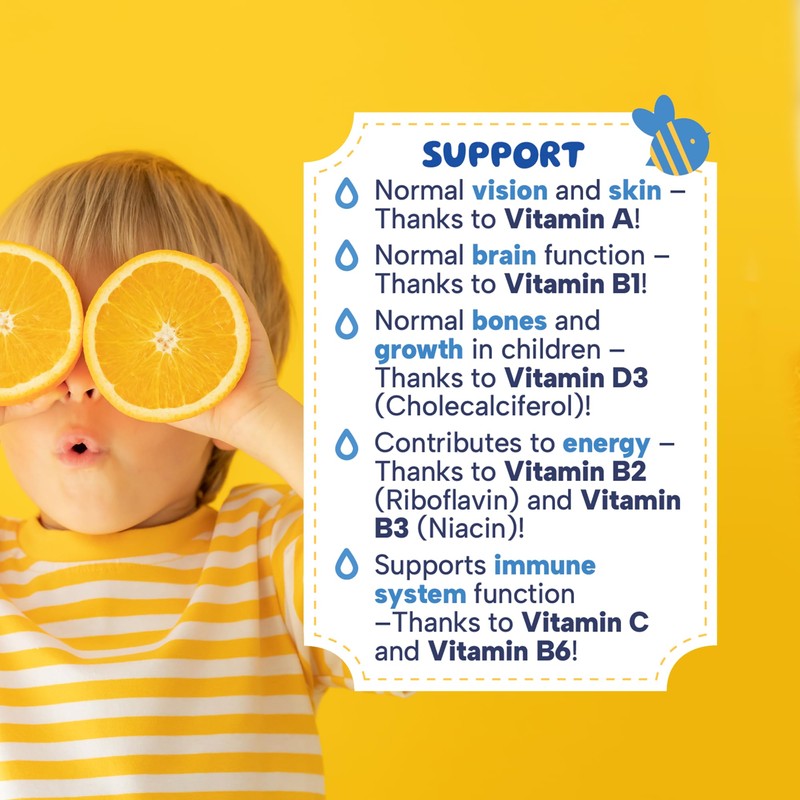 Minadex Minadex MinaKIDS Multivitamin Drops C Liquid Vitamins for Children,