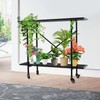 YIYIBYUS 2 Tier Metal Plant Stand, Heavy Duty Potted Flower