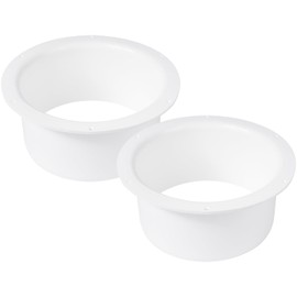 HVAC OV 2pack 5" Inch Duct Flange for 5" Inch Pipe with Wall Mount Connection. Plastic connector for heating and cooling systems, ventilation, exhaust/dryer vent connector.