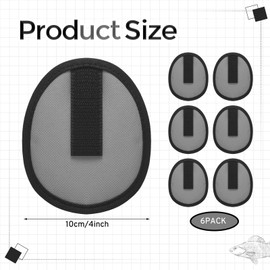 Tioncy 6 Pack Fishing Lure Covers 4 Fishing Hook Bait Gloves Lure Shield Wrap Cover Easily See Bait Storage Protector Guard to Keep Fishermen Safe for Rod(Gray)