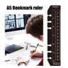 Pack of 4 Bookmark Ruler, A5 Page Marker Ruler, Plastic