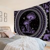 SCECALA Purple Mushroom Tapestry Boho Mandala Pattern with Purple Mushroom