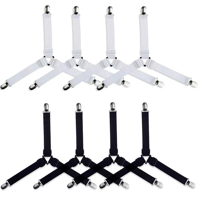 RETZLA 4PCS Bed Sheet Straps - Adjustable Bed Sheet Holder