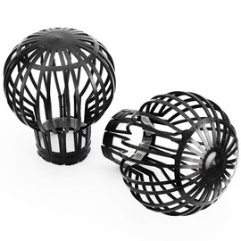 Garden Mile Plastic Gutter Guards Downpipe Adjustable Filters - 2 Pcs Flexible Protectors Drainpipe Covers to Stops Leaves Debris Moss Mud - Prevent Drain Blockages