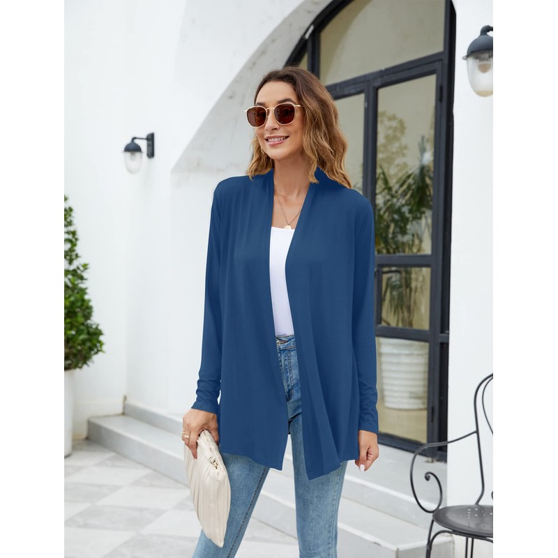Newchoice Lightweight Cardigans for Women, Open Front Long Sleeve Cardigan