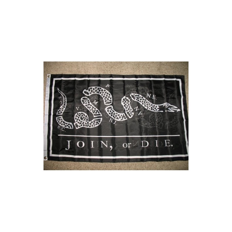 Heavy Duty 3x5 Benjamin Franklin Join or Die (Double Sided)