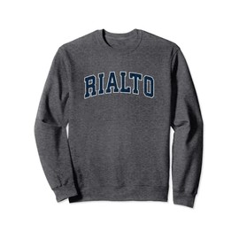 Rialto California CA Vintage Sports Design Navy Sweatshirt