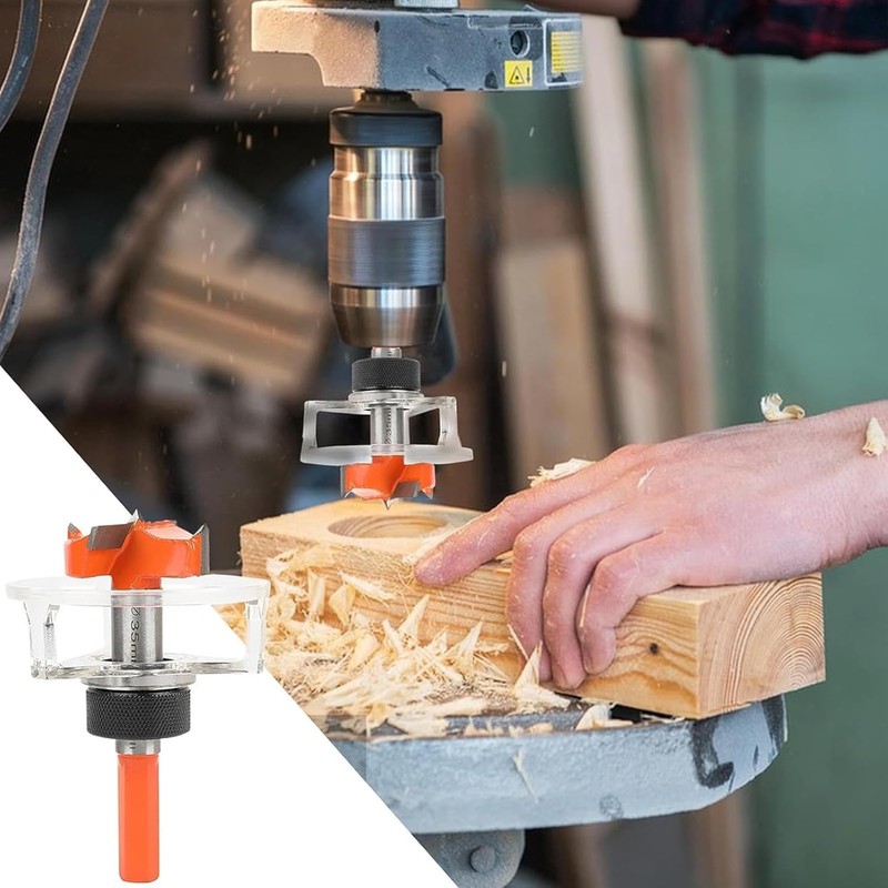 Yuentoen Forstner Drill Bit, 35 mm, Adjustable Positioning Drill, Forstner