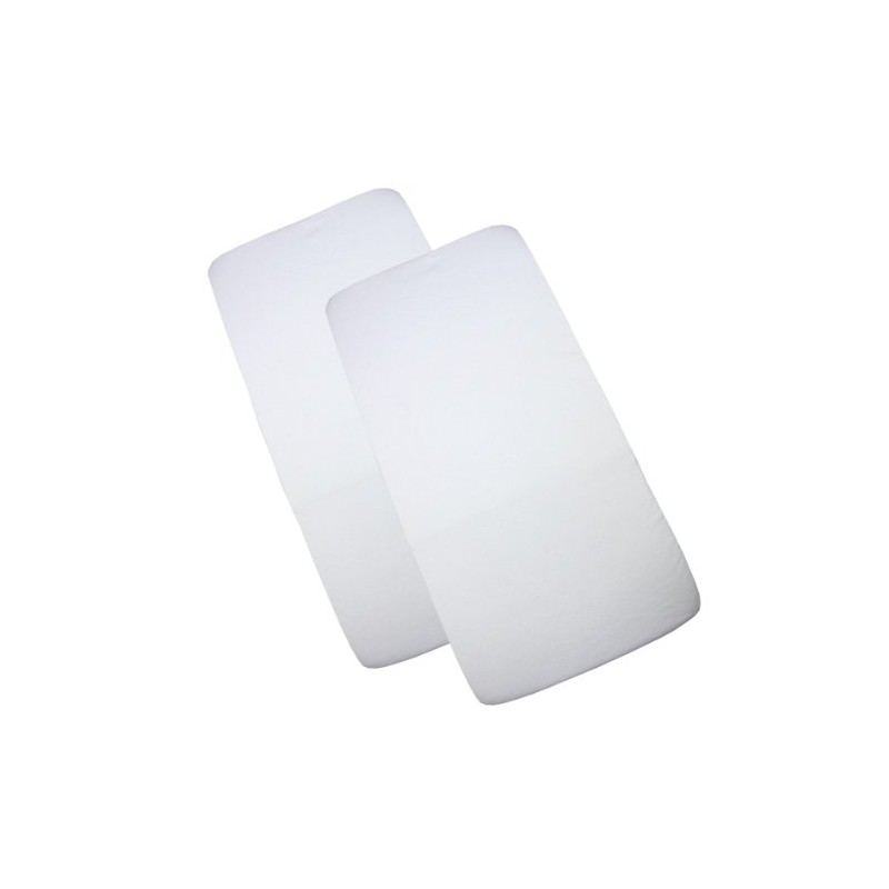 BabyPrem Baby Pack of 2 Fitted Cotton Travel Cot Sheets