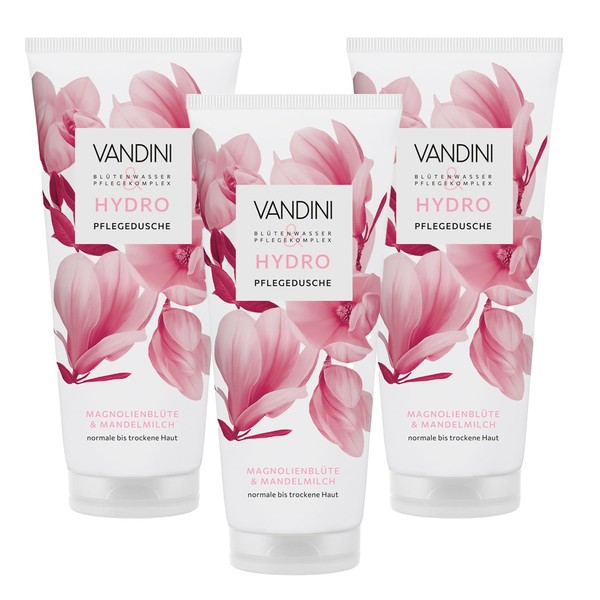 VANDINI 3 x HYDRO Women's Shower Gel 200 ml with