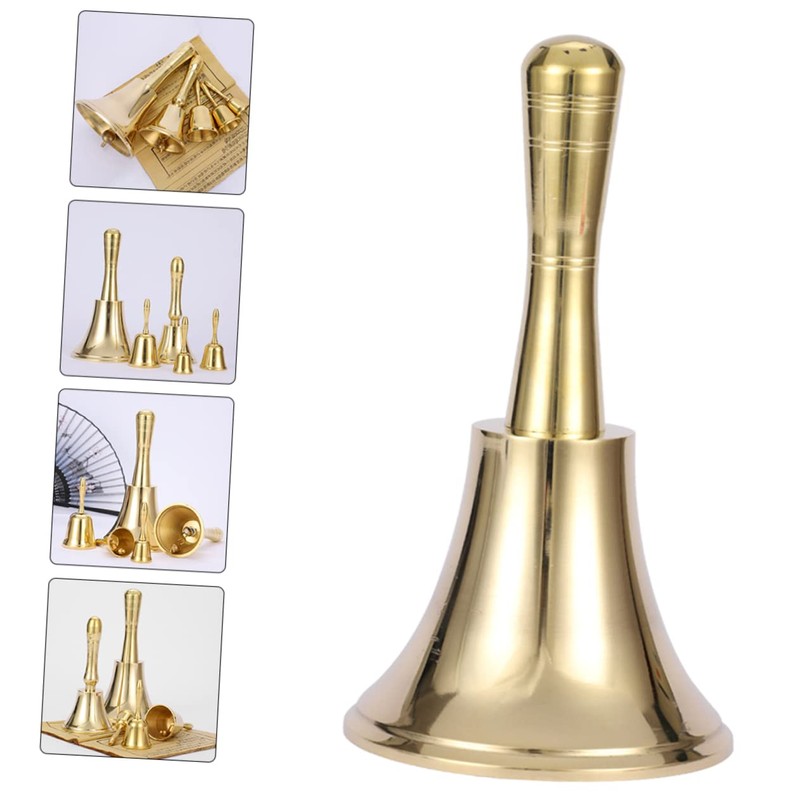 DOITOOL Christmas Handbell Vintage Brass Service Bell for Restaurant Party