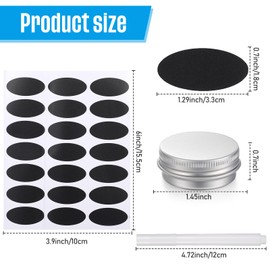 Patelai 100 Pcs Metal Tins 0.5 oz Screw Top Round Tin Cans Aluminum Tin Jar Lip Balm Tin Containers Bottle Empty Travel Cosmetic Tin Cans Container with 5 Sheets Label Stickers 1 Marker (Silver)