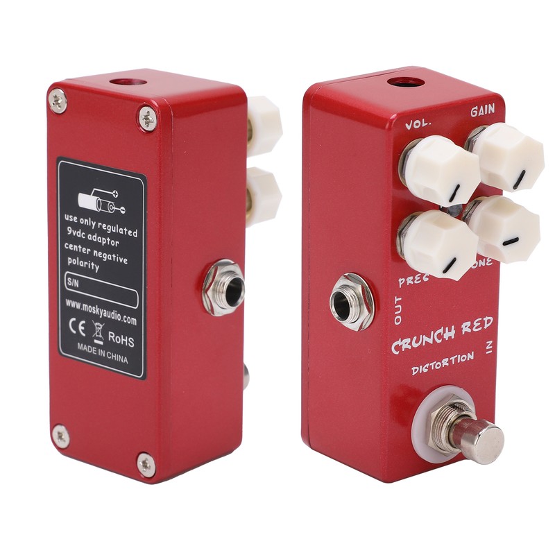 Distortion Effect Metal Shell Red True Bypass Foot Switch for