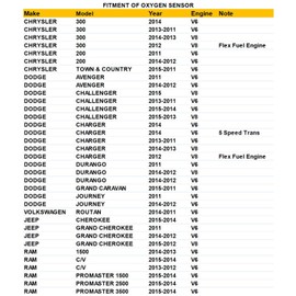 Dropwater 2 Pairs Upper and Lower Oxygen Sensors Compatible with Jeep 2011-2015 Grand Cherokee 3.6L 5.7L 4Pcs O2 Sensors,Replaces#234-4545 ES10917 23162,Set of 4pcs