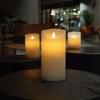 Restaurantware Fire Tek White Plastic Flameless Pillar Candle - Real