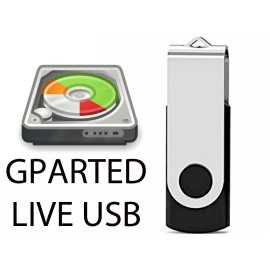 GParted 64-Bit 8 GB Bootable USB Linux Essential Tools System Repair Rescue Live
