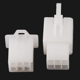 Male Female Spade Wire Connector Quick Splice Crimp Terminals Housing Box for Electrical Wiring Relay Car Audio Speaker Headlight Motorcycle (5 Sets, 2.8mm 6 Ways Male&Female Housing)