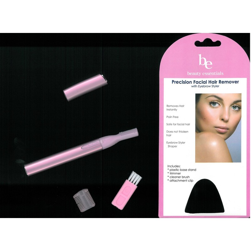 Pink Womens Facial Trimmer & Eyebrow Styling Kit