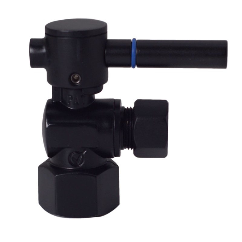 Westbrass D103BL-62 1/4-Turn Lever Handle Angle Stop Shut Off Valve,