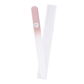 BONA FIDE BEAUTY Lima de Uñas de Cristal Checo para Uñas Naturales (Frambuesa) - Grano Fino (180/240) Lima de Uñas de Cristal Grabada con Estuche Tran