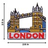 London Bridge Embroidered Iron On Patches, UK United Kingdom Patch,