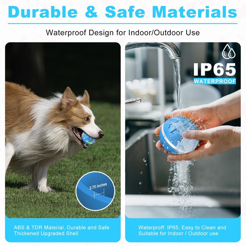 Bolpetizo Dog Toys Dog Ball, Durable Motion Active Rolling Balls