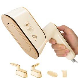 YIKA Steam Iron for Clothes, Handheld 2-in-1 Garment Iron steamer, 25s Heat Up, Ceramic Soleplate, Dry Pressing & Steaming Fabric Wrinkle Remover for Clothing, Upholstery and All Fabrics