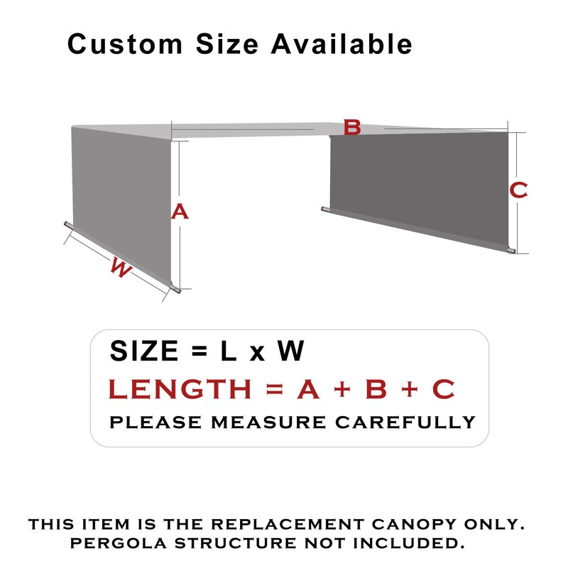 Waterproof Pergola Cover - Replacement Canopy Polyester Cover for 10x10