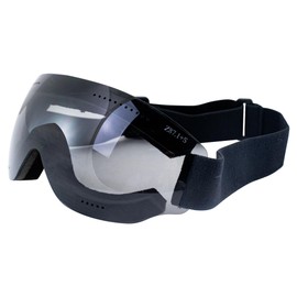 Birdz Eyewear - anteojos deportivas para snowboard, paracaidismo, motocicleta, equitación, correa ajustable, marco negro con lente ahumada (humo)