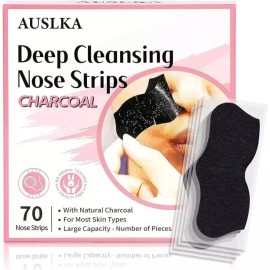 AUSLKA 블랙헤드 모공 스트립 70개 리무버-딥 클렌징 - 코 AUSLKA Blackhead Pore Strip 70ea Remover - Deep Cleansing - Nose [1 Count (Pack of 70)]