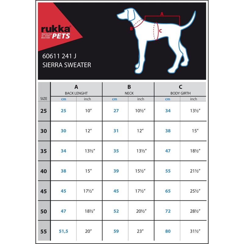 Rukka Pets Sierra Sweatshirt for Dogs Black 40
