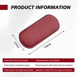 Zikefest 2PCS Car Door Armrest Pads, Arm Rest Elbow Pads, Car Armrest, Soft Leather Car Armrest Cushion, Universal Car Interior Accessories, Car Knee Pads for Arm Support Protect (Red)