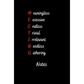 Meeting Notes: Lined notebook gift for co-workers, friends, professionals who attend meetings