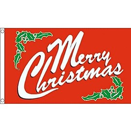 AZ FLAG Merry Christmas Red Flag 2' x 3' - Merry Christmas Red flags 60 x 90 cm - Banner 2x3 ft