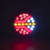 ZENWORYS 2Pcs 12V 24V LED Round Car Rear Tail Light