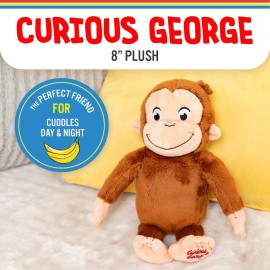 KIDS PREFERRED Curious George Plush Toy 8 Inch Soft Monkey Stuffed Animal for Kids