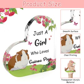 SPMatrix Guinea Pig Gifts for Women, Guinea Pig Gifts, Guinea Pig Gifts for Guinea Pig Lovers, Guinea Pig Acrylic Plaque Gifts, Birthday Gifts for Girls Who Loves Guinea Pig