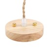 E27 Vintage Country Style Black Simple Wood Pendant Ceiling Lamp