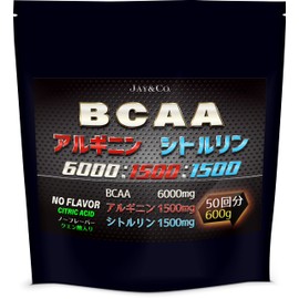 JAY&CO Additive-Free Artificial Sweeteners BCAA + Arginine & Citrulline Made in Japan (No Flavor, 21.2 oz (600 g)