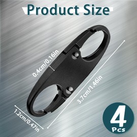 4 Zipper Fasteners for Backpacks, Anti-Theft, Removable Zipper Clips, Small Zipper Clips, Carabiner for Separating for Travel, Camping and Outdoor (Black)