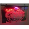 Coors Light Led Neon Sign Mirrored Game Room , Bar