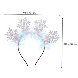 Healvian 2 Pcs Christmas Headband Christmas Hair Band Christmas Hair Clips Snowflake Hair Band Snowflake Headband Snowflake Hair Hoops Headbands Christmas Hats Head Band Felt Cloth