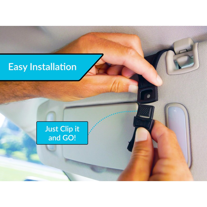 Sunny Sleeve Sunglasses Holder for Car Visor – Dual Storage