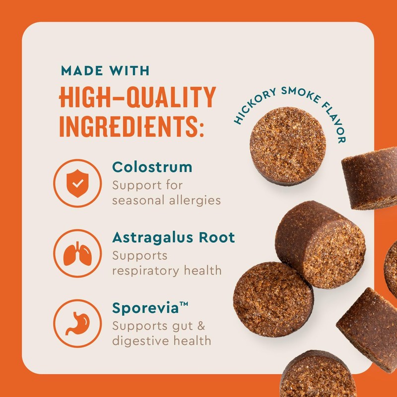 VetIQ Allergy Pro+ Soft Chews for Dogs, 60 Count, Seasonal