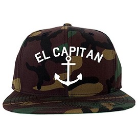 El Capitan Anchor Captain Mens Snapback Hat Army Camo