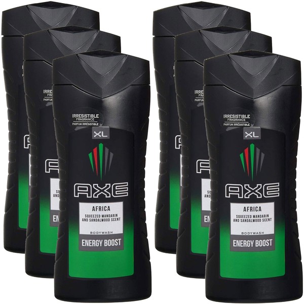 Axe Body Wash, Africa - 13.5 Fl Oz / 400 mL X 6 Pack, Made in Germany