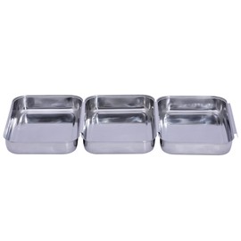 Maximex Breading Set Stainless Steel 3-Piece Set - 3-Piece Stainless Steel Rustproof 15.7 x 3.2 x 22 cm Glossy