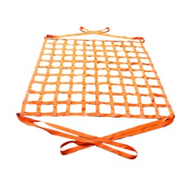 Safety Lifting Net Straps 2*2m 15cm Square Flat Nylon Sling Hoisting Loading and Unloading Heavy Objects Mesh Tear Resistance for Construction Rigging Moving Towing Hoisting Work Gear (Long Handles)