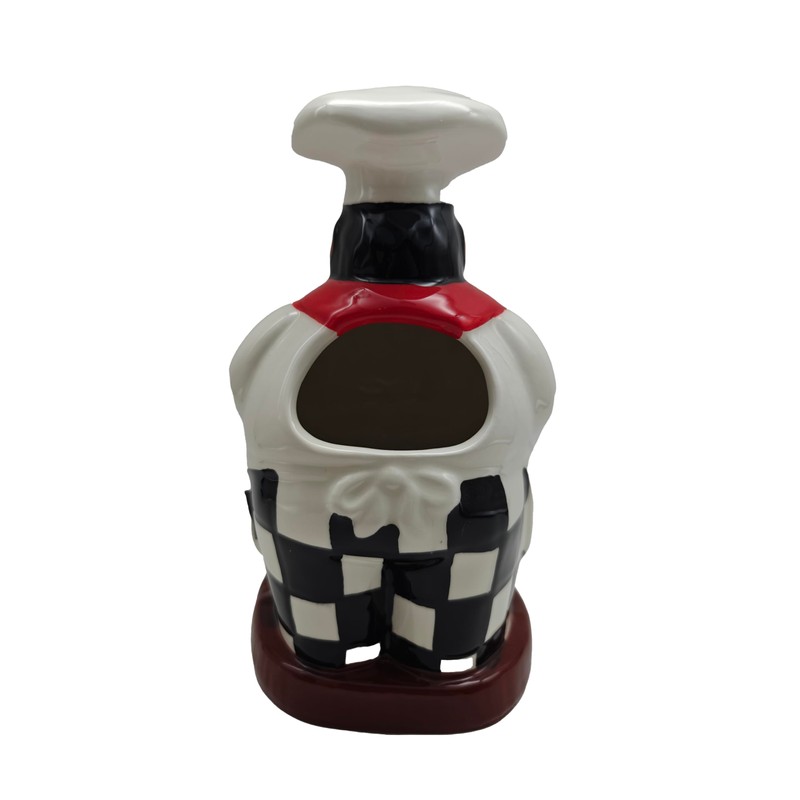 ACK Happy Bistro Chef Hand Painted Ceramic Utensil Jar, Utensil